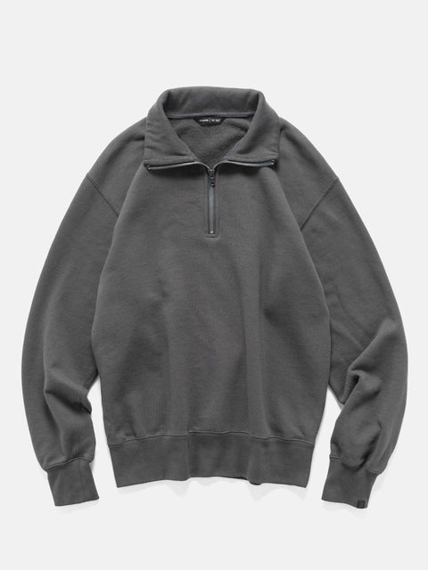 HAVEN Excel Zip Neck - Azuma Urake Cotton French Terry Graphite, Sweatshirts