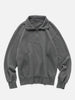 HAVEN Excel Zip Neck - Urake Cotton Terry Graphite, Sweatshirts