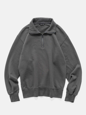 HAVEN Excel Zip Neck - Azuma Urake Cotton French Terry Graphite, Sweatshirts