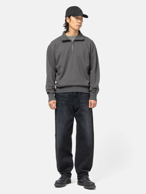 HAVEN Excel Zip Neck - Azuma Urake Cotton French Terry Graphite, Sweatshirts