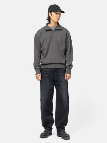 HAVEN Excel Zip Neck - Azuma Urake Cotton French Terry Graphite, Sweatshirts