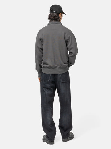 HAVEN Excel Zip Neck - Azuma Urake Cotton French Terry Graphite, Sweatshirts