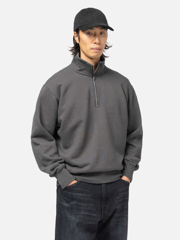 HAVEN Excel Zip Neck - Azuma Urake Cotton French Terry Graphite, Sweatshirts
