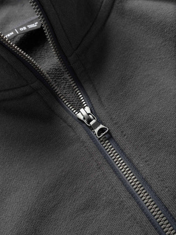 HAVEN Excel Zip Neck - Azuma Urake Cotton French Terry Graphite, Sweatshirts