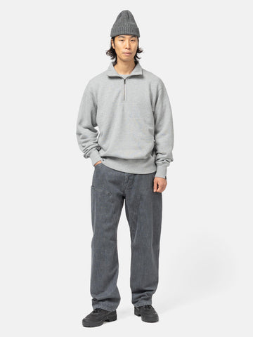 HAVEN Excel Zip Neck - Azuma Urake Cotton French Terry Heather Grey, Sweatshirts