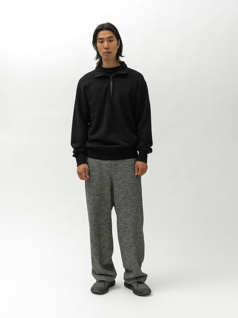 HAVEN Excel Zip Neck - Urake Cotton Terry Black, Sweatshirts