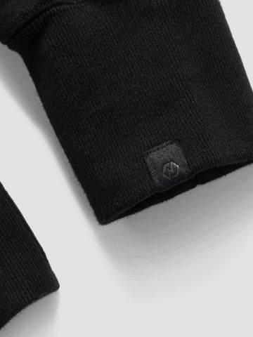 HAVEN Excel Zip Neck - Urake Cotton Terry Black, Sweatshirts
