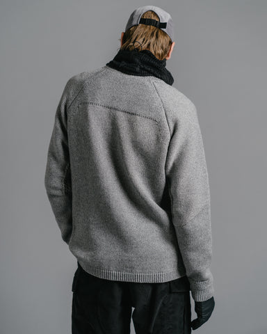 HAVEN Harbour Sweater - Cotton Cashmere Knit Heather Grey, Sweaters