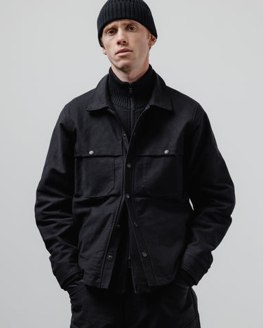 HAVEN Logger Overshirt - Washed Cotton Canvas Black, Shirts