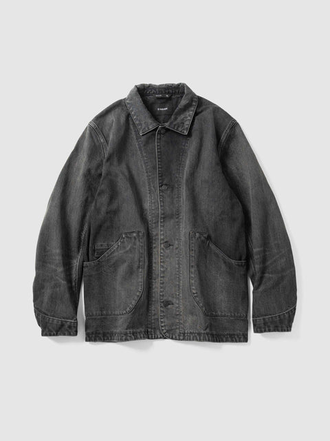 HAVEN Graft Coat - Suvin Cotton Denim Light Wash Black, Denim Jackets