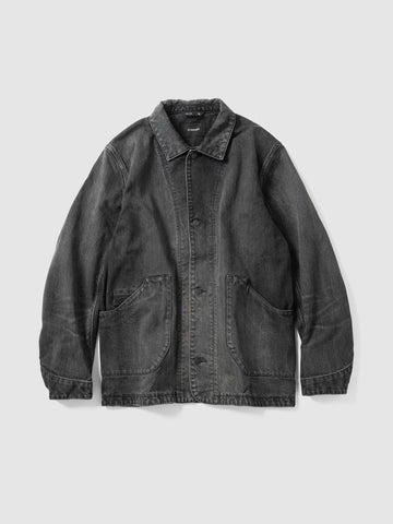 HAVEN Graft Coat - Suvin Cotton Denim Light Wash Black, Denim Jackets