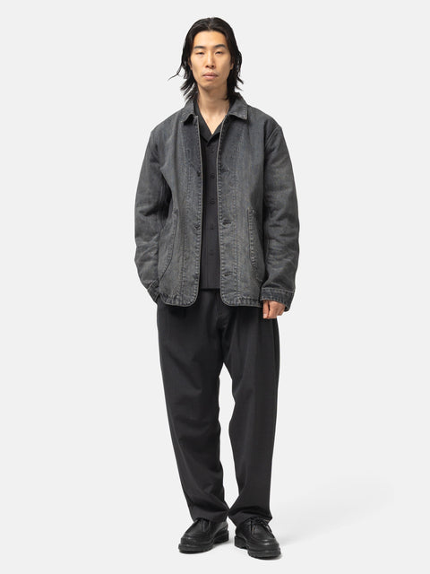 HAVEN Graft Coat - Suvin Cotton Denim Light Wash Black, Denim Jackets