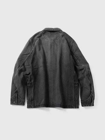 HAVEN Graft Coat - Suvin Cotton Denim Light Wash Black, Denim Jackets
