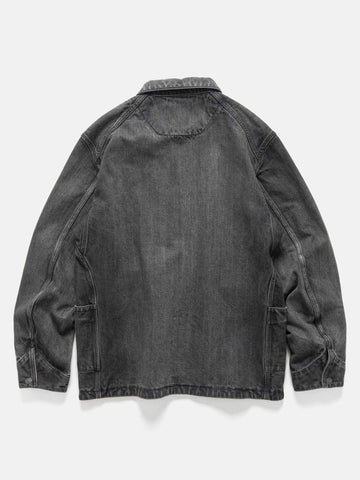 HAVEN Graft Coat - Suvin Cotton Denim Light Wash Black, Denim Jackets
