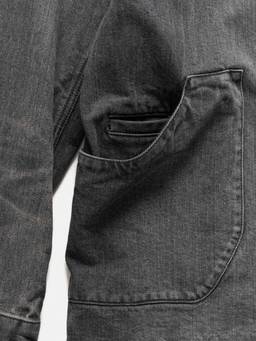 HAVEN Graft Coat - Suvin Cotton Denim Light Wash Black, Denim Jackets