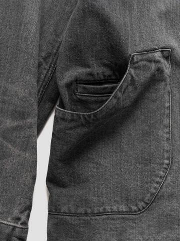 HAVEN Graft Coat - Suvin Cotton Denim Light Wash Black, Denim Jackets