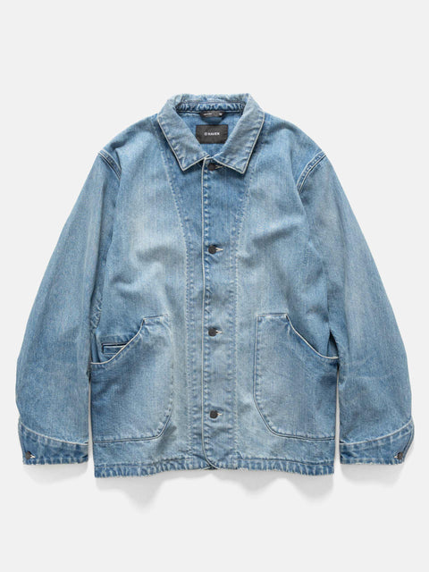 HAVEN Graft Coat - Suvin Cotton Denim Light Wash Indigo, Denim Jackets