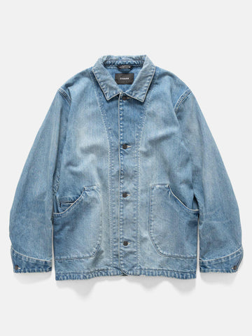 HAVEN Graft Coat - Suvin Cotton Denim Light Wash Indigo, Denim Jackets