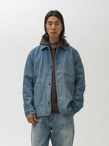 HAVEN Graft Coat - Suvin Cotton Denim Light Wash Indigo, Denim Jackets