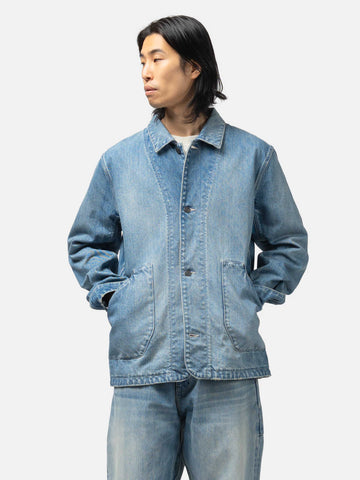 HAVEN Graft Coat - Suvin Cotton Denim Light Wash Indigo, Denim Jackets