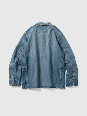 HAVEN Graft Coat - Suvin Cotton Denim Light Wash Indigo, Denim Jackets
