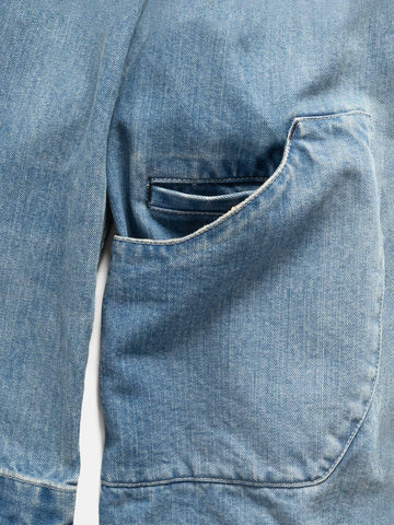 HAVEN Graft Coat - Suvin Cotton Denim Light Wash Indigo, Denim Jackets