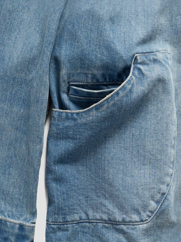 HAVEN Graft Coat - Suvin Cotton Denim Light Wash Indigo, Denim Jackets