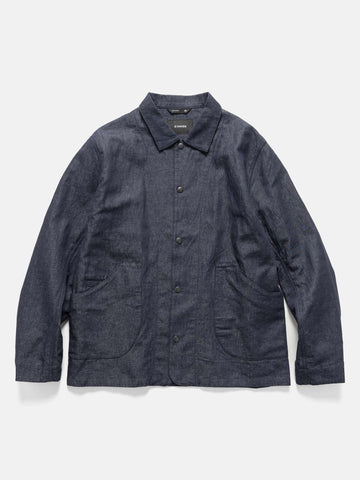 HAVEN Graft Coat Cotton Linen Denim Indigo, Jackets