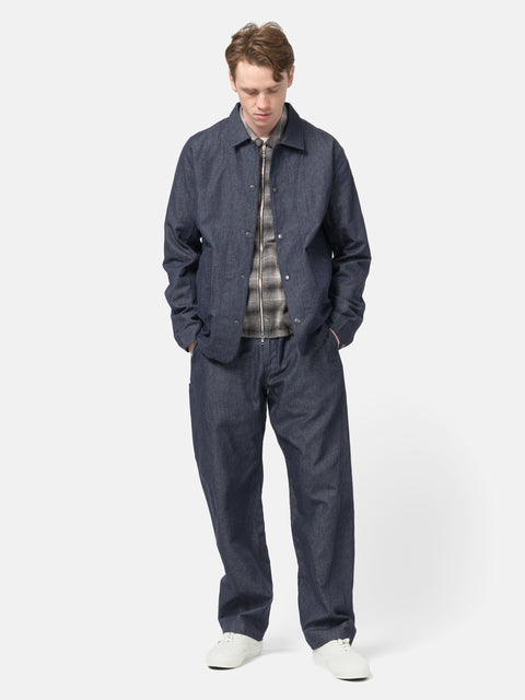 HAVEN Graft Coat Cotton Linen Denim Indigo, Jackets
