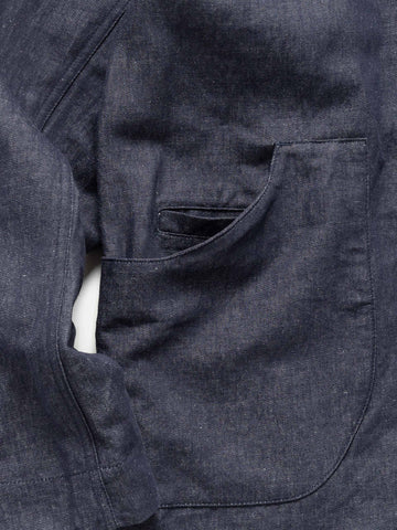 HAVEN Graft Coat Cotton Linen Denim Indigo, Jackets