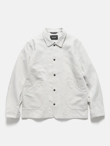 HAVEN Graft Coat Cotton Linen Denim Ivory, Jackets