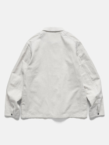 HAVEN Graft Coat Cotton Linen Denim Ivory, Jackets