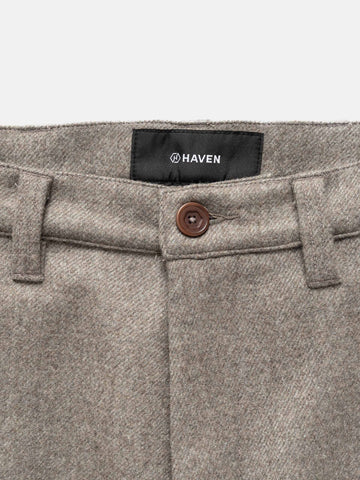 HAVEN Graft Pant - Loro Piana Zelander® Merino Wool Taupe, Trousers