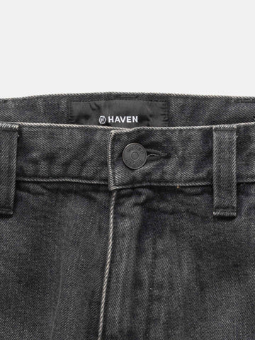 HAVEN Graft Pant - Suvin Cotton Denim Light Wash Black, Pants