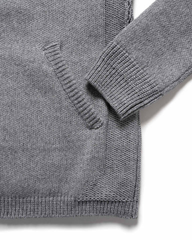 HAVEN Harbour Zip Sweater - Cotton Cashmere Knit Heather Grey, Sweaters