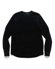 HAVEN Base Crewneck - Flatback Thermal Cotton Black, Sweaters