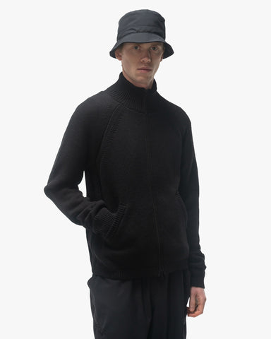 HAVEN Harbour Zip Sweater - Cotton Cashmere Knit Black, Sweaters