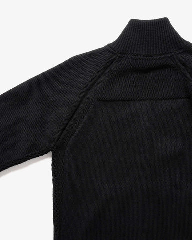 HAVEN Harbour Zip Sweater - Cotton Cashmere Knit Black, Sweaters