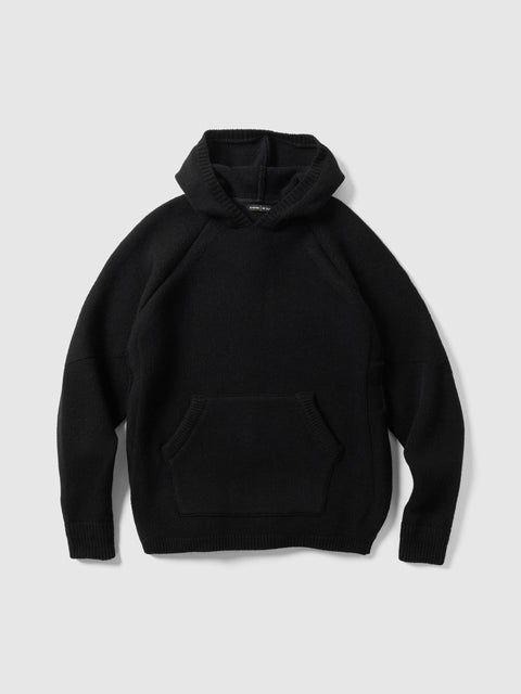 HAVEN Highland Hoodie - Merino Wool Cashmere Black, Hoodies