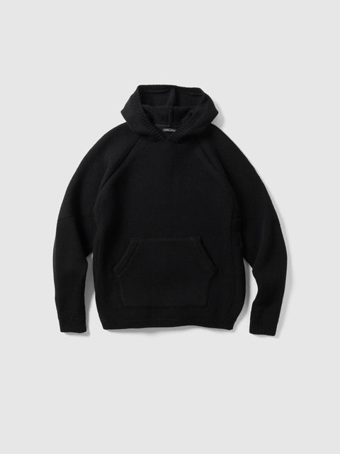 HAVEN Highland Hoodie - Merino Wool Cashmere Black, Hoodies
