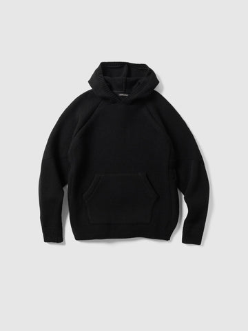 HAVEN Highland Hoodie - Merino Wool Cashmere Black, Hoodies