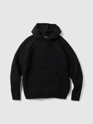 HAVEN Highland Hoodie - Merino Wool Cashmere Black, Hoodies