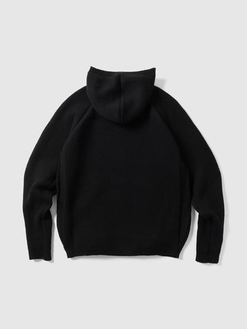 HAVEN Highland Hoodie - Merino Wool Cashmere Black, Hoodies