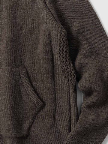HAVEN Highland Hoodie - Merino Wool Cashmere Brown, Hoodies
