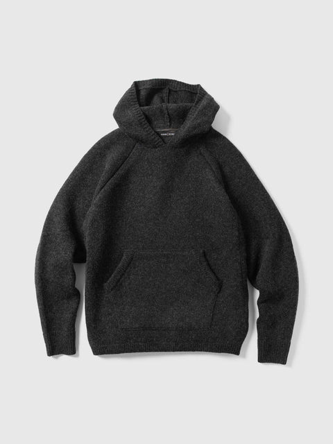 HAVEN Highland Hoodie - Merino Wool Cashmere Charcoal, Hoodies