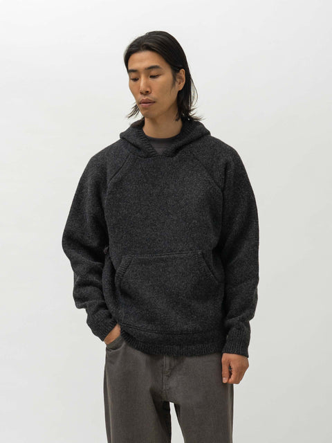 HAVEN Highland Hoodie - Merino Wool Cashmere Charcoal, Hoodies