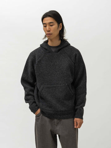 HAVEN Highland Hoodie - Merino Wool Cashmere Charcoal, Hoodies