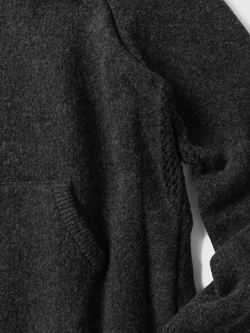 HAVEN Highland Hoodie - Merino Wool Cashmere Charcoal, Hoodies