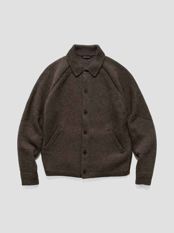 HAVEN Highland Knit Shirt - Merino Wool Cashmere Brown, Sweaters