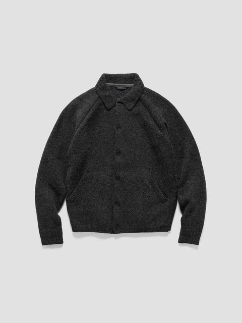 HAVEN Highland Knit Shirt - Merino Wool Cashmere Charcoal, Sweaters
